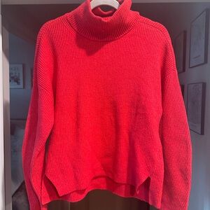 Cozy Pink Turtleneck Sweater